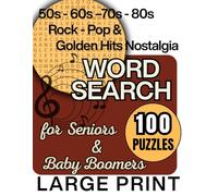 Titolo: Large Print Music Word Search for Seniors & Baby Boomers: 50s-80s Rock, Pop & Golden Hits Nostalgia (Memory Lane Series)
