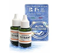 Titrant - Prueba de dureza del agua I Kit de análisis de agua potable I Medidor de cal para ablandador, casa, pozo y acuario I Tester profesional en grados franceses I Set medición filtro agua I