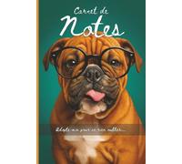 Titre : J’adopte un carnet ® Carnet ligné A5 « Bulldog anglais » 120 pages, 60 feuilles, utilisable comme bullet journal, journal intime, carnet de notes - Durable et respectueux de l’écologie