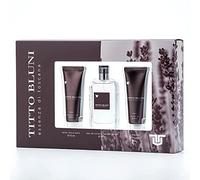 TITTO BLUNI - Essenza di Toscana, Perfume 75 ml + Gel de Baño + After Shave 75 ml, Estuche de Regalo para Hombre, Colonia Perfumada, Eau de Toilette Masculina, Fresca, Madera y Larga Duración