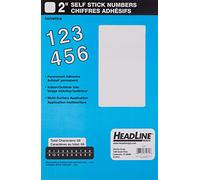 Titular cartel adhesivo vinilo números, color blanco