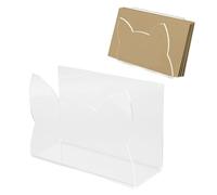 Titular de correo acrílico, Clear Linte Cat Shape Document Organizer Recibo de recibo de recibo Titular de la carta para la escuela del Ministerio del Interior