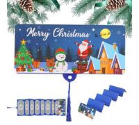 Titular de dinero de Navidad - Regalo de dinero con tarjeta y sobre | Caja informal con flecos | Accesorio para saludos de Papá Noel | Ideas originales para regalos decorativos de papel para c