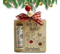 Titular de efectivo navideño, Titular de dinero Adornos navideños | Adornos navideños con dinero - Titular del dólar en efectivo, se pueden escribir bendiciones en la parte posterior del árbol de Navi