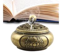 Titular de Incienso para Palos, Soporte para quemadores de Incienso | Quemador de Incienso de Bronce Antiguo en de Flor,Tiny Creser Bowl Decoración del hogar para baño, Ceremonia, Limpieza,