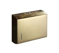 Titular de la caja del tejido montado del acero inoxidable con el compartimiento integrado del cajón para las instalaciones del baño y del hotel (oro)