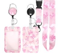 Titular de la insignia de la identificación con el cordón Breakaway para, Pajarita carrete retráctil de la insignia, clips desprendibles de la insignia del nombre, correa del cordón