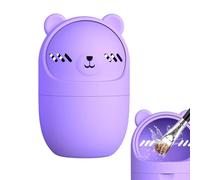 Titular de la licuadora cosmética, caso de esponja de maquillaje - Silicón de la esponja de oso de silicona,Herramienta de maquillaje facial reutilizable Almacenamiento de hojaldre de polvo transpirab