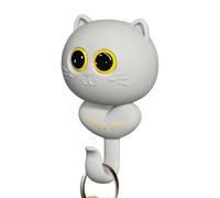 Titular de la llave del gato | Organizador decorativo de llaveros animales,Cute Adhesive Kitten Hat Hooks,for Living Room Bedroom Kitchen Entryway Hallway Front Door Office