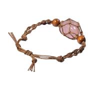 Titular de la pulsera de | Cuerda de pulseras de repuesto con jaulas espirales de cuentas de piedras preciosas vacías | Soporte de red de ajustable para collares con colgantes de bricolaje, fabricació