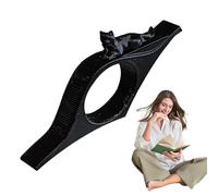 Titular de página para leer, portador - Puentes de pulgar de libro de gato de dibujos animados,Decoraciones ergonómicas del lector, suministros de librerías para hombres Mujeres para