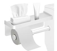 Titular de Papel Higiénico Doble Rodillo,Soporte de Papel Higiénico Doble Rodillo con Estante - Contenedor de papel higiénico de pared con estante,Soporte de papel higiénico decorativo de doble rollo