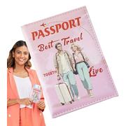Titular de Pasaporte, Titular de Pasaporte para Viajes - Impresión de la Cubierta de Pasaporte de Pareja - Pase de embarque de Tarjeta de crédito Accesorios para la Billetera para Parejas Estudias de