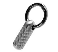 Titular de píldora de titanio - Botella de píldora de llavero impermeable con junta de hebilla segura | Estuche portátil pequeño | Contenedor impermeable para viajar, acampar, Senderismo, Emergencia E