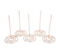 Titular de recibos 5 uds, soporte de recibos de escritorio Spike Stick recibos Check Bill Fork restaurante Check Spindle Check Spindle para Bill Paper Memo(Oro rosa)