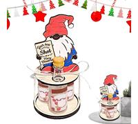 Titular de vino de Navidad, casillero de vino de madera - Decoración de madera de soporte de alcohol de Navidad,Almacenamiento de botellas de alcohol reutilizables, soporte decorativo de
