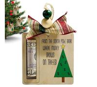 Titular del dinero de Navidad, Titulares de dinero únicos para Navidad | Divertidos titulares de billetes navideños,Lindos adornos para guardar dinero, se pueden escribir bendiciones en la parte poste