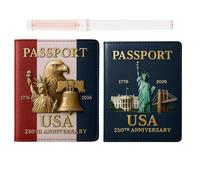 Titular del pasaporte del 250 aniversario de los Estados Unidos, portada de pasaporte de espíritu fundador, América 250 años de cobertura de pasaportes de libertad, protector de pasaporte (MIX)
