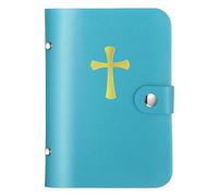 Titular la tarjeta oración | Tarjetero piel sintética | Estuche organizador tarjetas oración bolsillo con cierre a presión | Álbum tarjetas oraciones católicas, libro para tarjeta conmemorativas