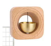 Titular reloj - 7 x 7 cm, decoración de latón de madera de haya, campana de superficie decorativa de hierro | Distribuidor boutique regalo de inauguración de la casa de la casa de la oficina interior
