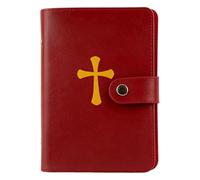 Titular tarjeta oración santa | Álbum tarjetas oración católica cuero PU | Tarjetero crédito portátil con mangas | Porta tarjetas visita sagradas para mujeres, hombres y entusiastas religiosos