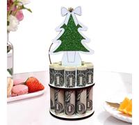 Titulares de dinero de Navidad: caja de efectivo de madera rústica, almacenamiento de tarjetas de regalo navideñas, acento decorativo de mesa | Contenedor de dinero festivo único para adultos Graduaci