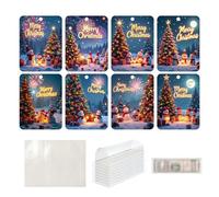 Titulares de dinero navideño, Titulares de dinero navideño para efectivo - 8 soportes para dinero con diseño de muñeco de nieve y dragón,Lindos suministros navideños Adornos navideños en efectivo para