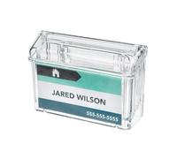 Titulares de marketing Agarra una tarjeta Caja de negocios con tapa con bisagras Representantes de ventas Agentes inmobiliarios Monte el letrero