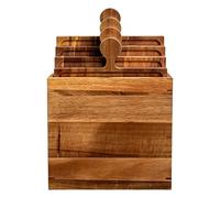 Título 1 Tabla de servir charcutería, tabla de cortar de madera, bandeja ergonómica con construcción resistente, bandeja de madera de roble, servidor de queso con estilo rústico, exhibición de