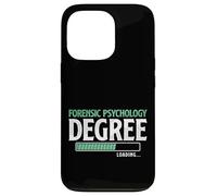 Título de Psicología Forense Cargando Divertido Estudiante universitario Carcasa para iPhone 13 Pro