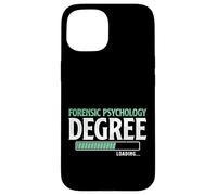 Título de Psicología Forense Cargando Divertido Estudiante universitario Carcasa para iPhone 15