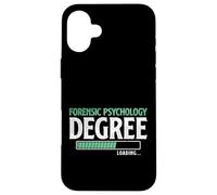 Título de Psicología Forense Cargando Divertido Estudiante universitario Carcasa para iPhone 16 Plus