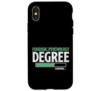 Título de Psicología Forense Cargando Divertido Estudiante universitario Carcasa para iPhone X/XS