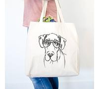 Titus The Great Dane - Bolsa de lona de alta resistencia 100% algodón, reutilizable, 14,5 x 14,5 x 5 cm