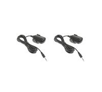 Tityvirnix Juego de 2 amplificadores de micrófono de coche mono recto de 3,5 mm, color negro
