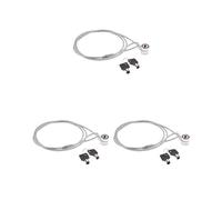 Tityvirnix Juego de 3 candados antirrobo de metal para computadora portátil, cerradura de seguridad para laptop, LCD