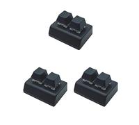 Tityvirnix Juego de 3 teclados mecánicos para juegos de 2 teclas, programación de intercambio en caliente, interruptor negro y rojo