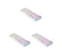 Tityvirnix Juego de 3 teclados mecánicos para juegos, USB, RGB, retroiluminados, para PC, juegos, oficina, color blanco, 435 x 130 x 25 mm
