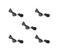 Tityvirnix Juego de 5 mini collares de micrófono con cable universales para altavoz de tipo externo, guía de micrófono, estudio, conferencia, lecciones, 1 unidad/negro