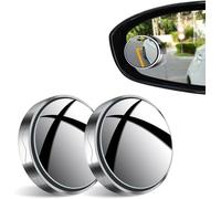 TIUEO 2 Piezas Espejo Retrovisor Coche para Ford S-MAX CJ WS 2.Gen/1.Gen S MAX 2006-2025 Suction Cup Car Convex Blind Spot Mirror Accesorios Interior Espejo de Punto Ciego para Coche,B-Silver