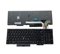 Tiugochr Reemplazo de ordenador portátil US Layout con retroiluminación con teclado apuntador para Lenovo ThinkPad E580 E585 E590 E595 T580 T590 L580 L590 P52 P72 P53 P53S P73 01YP640 01N729 01YP640 560 P. K131672B00 01YP680