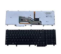 Tiugochr Repuesto para portátil con retroiluminación con teclado puntiagudo para Dell Latitude E6520 E6530 E6540 E5520 E5530 Precision M4600 M6600 M6700 M6800 M4700 0HG3G3