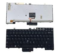 Tiugochr Repuesto para portátil con retroiluminación con teclado puntiagudo para Dell Latutude E6400 E6410 E6500 E6510 E5410 E5510 E5400 E5500 Precision M2400 M4400 M4500 989J7 NSK-DB303 330