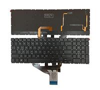 Tiugochr Teclado de retroiluminación colorido para HP OMEN 15-DC 15-DH 15T-DC 17-CB 15-DC0153TX 910300194350 TPN-Q211 TPN-C144 TPN-C143