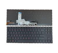 Tiugochr Teclado retroiluminado rojo para HP OMEN 15 2020 15-EN 15-EK 16-B 16-C 15-EN0010CA 15-EK0019NR 15-EN 15-EN0013DX 15-EN0023DX TPN-Q238 TPN-Q236