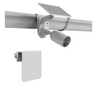 TIUIHU Soporte de canalón para TP-Link Tapo C410 KIT/C411 KIT/C425 KIT/C460 KIT/C660 KIT/C630 KIT/C610 KIT/C615G KIT/C675D KIT/C645D KIT Cámara de vigilancia solar exterior y Tapo A20 1 panel solar