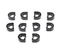 Tiuimk 10 guías de cable MTB, soportes de cable de plástico negro con clip en C para bicicletas de montaña, bicicletas de carretera y bicicletas plegables