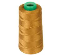 Tiuimk Hilo de coser de poliéster para vaqueros, 20S/2, 3000Y, amarillo/dorado, ideal para mezclilla y cuero