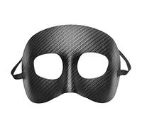 Tiuimk Máscara facial de baloncesto y fútbol, media máscara protectora de nariz para actuaciones de graduación, transmisión en vivo, hombres y mujeres, color negro