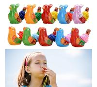 Tiuxiu Silbatos de Pájaros, 10 Piezas de Cerámica Hecha a Mano Rellenable con Agua Silbato de Cerámica con Sonido Adecuado para Decoración Delhogar Juegos al Aire Libre